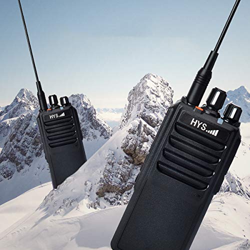 HYS 25Watt Super Long Range Handheld 16Channel 400-480Mhz UHF 4000mAh Battery Walkie-Talkie Two-Way Radio (2Pack of TC-H25W Black)