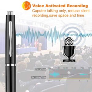 64GB Digital Voice Recorder - Voice Activated Recorder with Playback, Audio Recording Device for Lectures Meetings, USB Dictaphone Sound