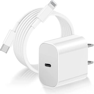 for apple iphone 13 pro max charger fast charging,[ mfi certified] ipad 20w rapid usb c wall super fast chargers block/power plug with 6ft type c to lightning cable for iphone 14 13 12 11pro max