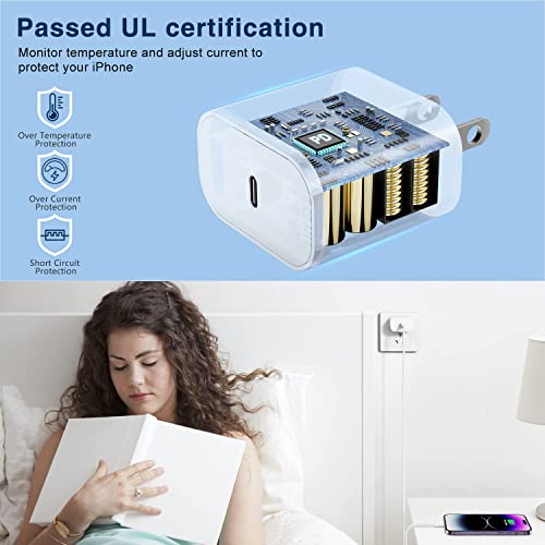 for Apple iPhone 13 Pro Max Charger Fast Charging,[ MFi Certified] iPad 20W Rapid USB C Wall Super Fast Chargers Block/Power Plug with 6Ft Type C to Lightning Cable for iPhone 14 13 12 11Pro Max