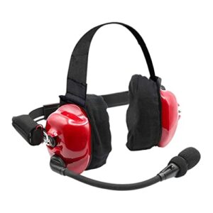 rugged nascar linkable behind the head headset for race fan racing radios electronics communications – connects to scanners