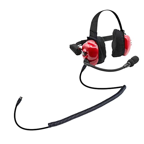 Rugged NASCAR Linkable Behind The Head Headset for Race Fan Racing Radios Electronics Communications – Connects to Scanners