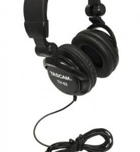 Tascam TH-02 Closed Back Studio Headphones, Black