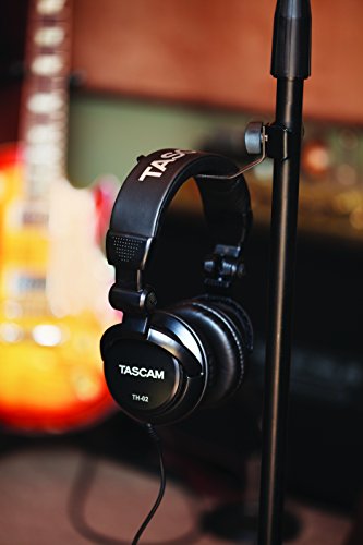 Tascam TH-02 Closed Back Studio Headphones, Black