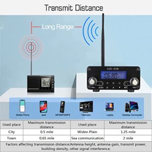 Fm Transmitter, Stereo Transmitters for Church Parking Lot Drive-in Home Supermarket Conference Factory Lights Show