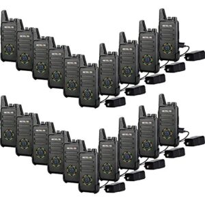 retevis rt22s 2 way radios, portable and mini walkie talkies for adults, channel display, hands free two way radios rechargeable for daycare business warehouse retail church(20 pack)