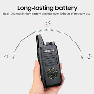 Retevis RT22S 2 Way Radios, Portable and Mini Walkie Talkies for Adults, Channel Display, Hands Free Two Way Radios Rechargeable for Daycare Business Warehouse Retail Church(20 Pack)