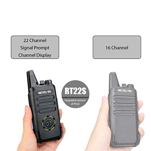 Retevis RT22S 2 Way Radios, Portable and Mini Walkie Talkies for Adults, Channel Display, Hands Free Two Way Radios Rechargeable for Daycare Business Warehouse Retail Church(20 Pack)