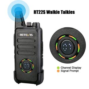 Retevis RT22S 2 Way Radios, Portable and Mini Walkie Talkies for Adults, Channel Display, Hands Free Two Way Radios Rechargeable for Daycare Business Warehouse Retail Church(20 Pack)