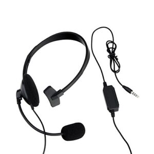 gaming headset, wired unilateral mono chat headphones with mic for sony playstation 4 ps4 online live game