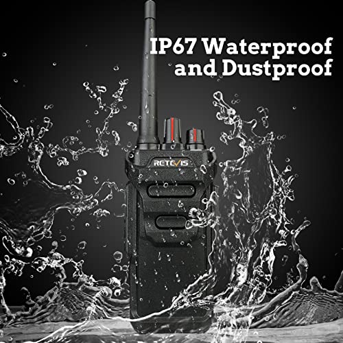 Retevis RT48 Walkie Talkie Waterproof,Walkie Talkies for Adults,Long Range,Rugged,Portable FRS Two-Way Radios for Commercial Construction (10 Pack)
