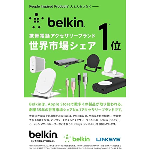 Belkin 45W Dual USB-C Wall Charger, Fast Charging Power Delivery 3.0 with GaN Technology for iPhone 14, 13, Pro, Pro Max, Mini, iPad Pro 12.9, MacBook, Galaxy S23, S23+, Ultra, Tablet, More - White