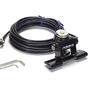 Nagoya RB-700N Heavy Duty Universal NMO Lip Mount for Trucks, Hatchbacks, SUVs, and Cars (Multi Axis Adjustable); Includes 20' of RG-58A/U Cable with a PL-259 Connector (Includes Rain Cap)