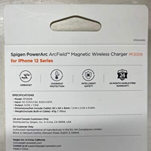 Spigen ArcField for MagSafe Charger, Magnetic Wireless Charger for iPhone 14 MagSafe Charger Fast Wireless Charging Pad Compatible with iPhone 13 Pro Max 13 Mini 12 Pro Max 12 Mini AirPods 3