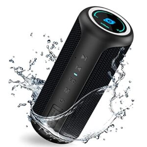 ortizan portable bluetooth speaker, 40w loud stereo sound, ipx7 waterproof bluetooth speakers with bluetooth 5.0, dual pairing, 15h playtime, power bank function for party