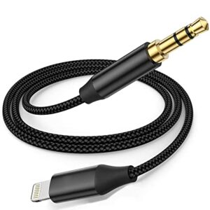 Wahbite Lightning to 3.5mm Audio Cable Compatible with iPhone 14/13/12/11/XR/XS/X/8/7/6 Plus/SE 2, iPad