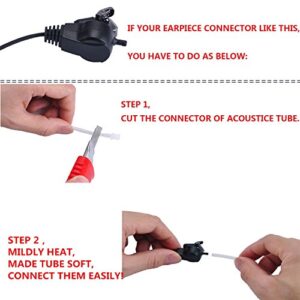 AIRSN Replacement Acoustic Coil Tube for Motorola Kenwood Two Way Radio Walkie Talkie Earpiece (Pack of 2)