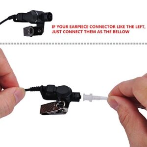 AIRSN Replacement Acoustic Coil Tube for Motorola Kenwood Two Way Radio Walkie Talkie Earpiece (Pack of 2)