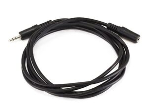monoprice 6ft 3.5mm stereo plug/jack m/f cable – black
