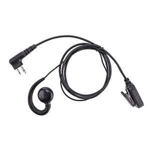 pofenal rdm2070d cls1110 cls1410 single-wire walkie talkie earpiece compatible for motorola cp200 gp2000 xu1100 pro1150 mu12 radio with ptt mic headset (c-shaped)