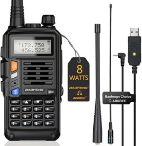 baofeng uv-s9 plus 8w high power 2200mah large battery tri-power portable two-way radio with 15.1inch 771 antenna