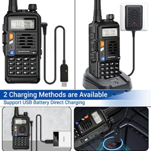 BaoFeng UV-S9 Plus 8W High Power 2200mAh Large Battery Tri-Power Portable Two-Way Radio with 15.1Inch 771 Antenna