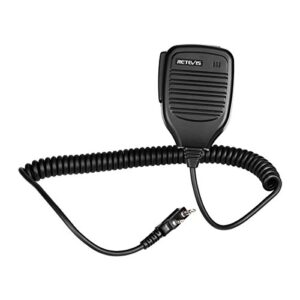 Retevis HK001 2 Pin Speaker Mic Walkie Talkies Microphone for Arcshell AR-5 Baofeng UV-5R BF-888S Retevis H-777 RT21 RT22 RT27 Two Way Radios (10 Packs, Black)
