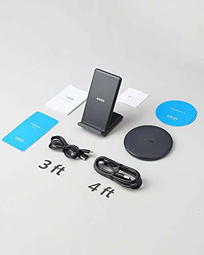 Anker Wireless Chargers Bundle, PowerWave Pad & Stand Upgraded, Qi-Certified, Fast Charging iPhone 12, 12 Mini, 12 Pro, Max, SE, 11, 11 Pro, 11 Pro Max, Xs Max, Galaxy S20, Note 10 (No AC Adapter)