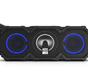 Altec Lansing LifeJacket XL Jolt with Lights, Built In Qi Wireless Charger, Waterproof, Snowproof, Shockproof and it Floats in Water, Up to 20 Hour Battery Life, Black