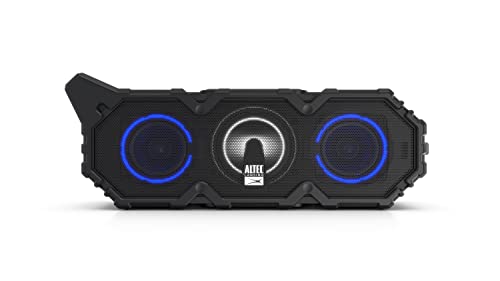 Altec Lansing LifeJacket XL Jolt with Lights, Built In Qi Wireless Charger, Waterproof, Snowproof, Shockproof and it Floats in Water, Up to 20 Hour Battery Life, Black