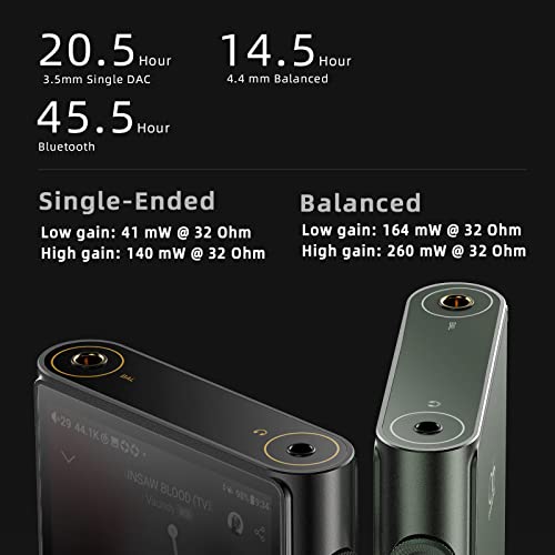 SHANLING M3 Ultra MP3/MP4 Player,Portable Hi-Res Bluetooth Audio Player,4.2inch LCD Touch Screen|MQA 16X|2.4G/5G|3500mAh| 3+32GB+2TB Scalable|Android 10|Dual ES9219C DAC/AMP|3.5mm&4.4mm Output (Black)