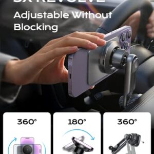 LISEN for Magsafe Car Mount Charger - Magsafe Wireless Car Charger - Magnetic Air Vent Car Phone Holder - 15W Fast Charging Compatible with iPhone 14/13/13 Series