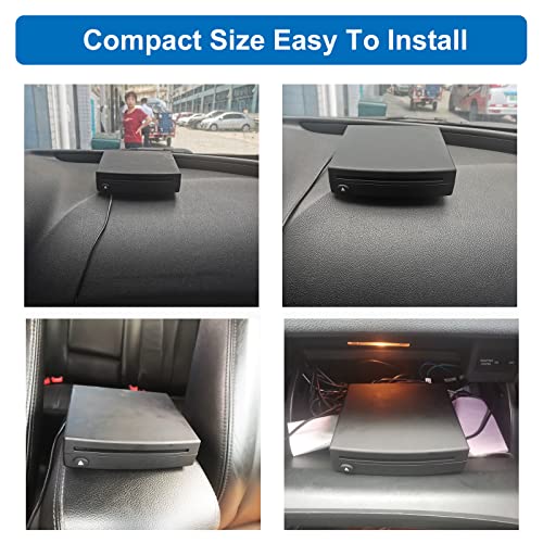 External CD Player for Car via USB Radio Connection,Vehicle Portable CD Player for Android Navigation/TV/PC with USB Plug and Play