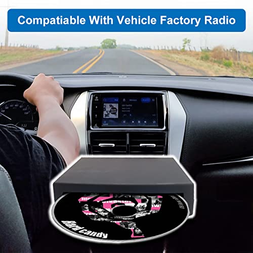 External CD Player for Car via USB Radio Connection,Vehicle Portable CD Player for Android Navigation/TV/PC with USB Plug and Play