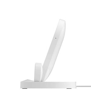 Belkin 3-In-1 Wireless Charging Station - Fast Wireless Charging For Apple Iphone 14, Iphone 13 & Iphone 12 Series & Apple Watch (All Series) - With Additional USB A Port For Multiple Devices (White)