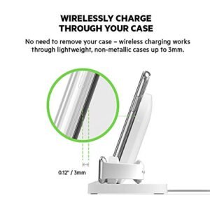 Belkin 3-In-1 Wireless Charging Station - Fast Wireless Charging For Apple Iphone 14, Iphone 13 & Iphone 12 Series & Apple Watch (All Series) - With Additional USB A Port For Multiple Devices (White)