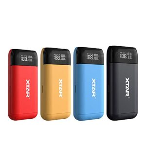 usb c 18650 battery charger allmaybe xtar pb2s type c dual-role 18650 18700 20700 21700 portable charger with usb output function（not included battery