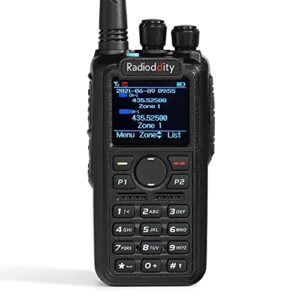 radioddity gd-at10g dmr handheld ham radio 10w digital analog long range (uhf only) with gps aprs, 3100mah rechargeable battery, work with hotspot