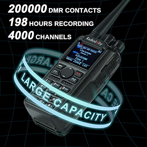 Radioddity GD-AT10G DMR Handheld Ham Radio 10W Digital Analog Long Range (UHF Only) with GPS APRS, 3100mAh Rechargeable Battery, Work with Hotspot