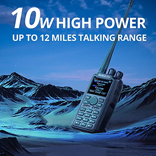Radioddity GD-AT10G DMR Handheld Ham Radio 10W Digital Analog Long Range (UHF Only) with GPS APRS, 3100mAh Rechargeable Battery, Work with Hotspot