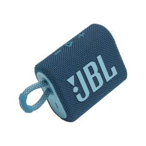 JBL GO 3 Waterproof Ultra Portable Bluetooth Speaker Bundle with Megen Hardshell Case (Blue)