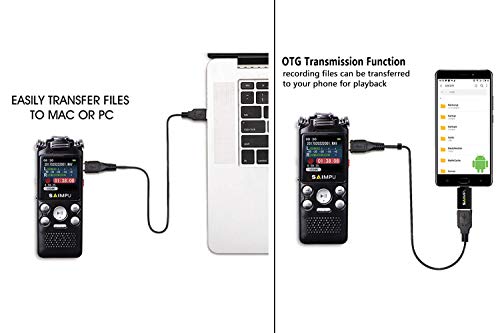 Voice Recorder-16GB Voice Activated Recorder with Variable Speed Playback,Sound Recorder Built in Ultra-Sensitive Microphones and MP3 Player,Digital Voice Recorder for Lectures and Meetings