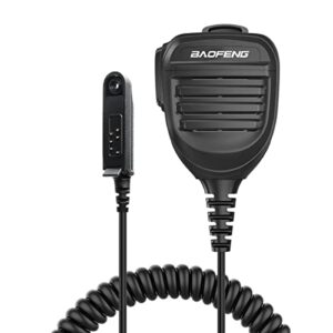 baofeng ip54 waterproof speaker microphone handheld remote shoulder mic uv-9r uv-9r plus uv-9rpro uv-9g gmrs-9r uv-xr gt-3wp bf-a58 bf-9700 r760 ham waterproof two way radio