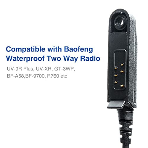 BAOFENG IP54 Waterproof Speaker Microphone Handheld Remote Shoulder Mic UV-9R UV-9R Plus UV-9RPRO UV-9G GMRS-9R UV-XR GT-3WP BF-A58 BF-9700 R760 Ham Waterproof Two Way Radio