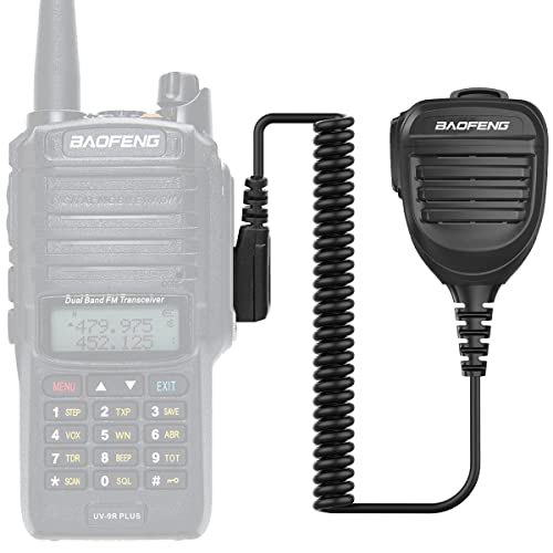 BAOFENG IP54 Waterproof Speaker Microphone Handheld Remote Shoulder Mic UV-9R UV-9R Plus UV-9RPRO UV-9G GMRS-9R UV-XR GT-3WP BF-A58 BF-9700 R760 Ham Waterproof Two Way Radio