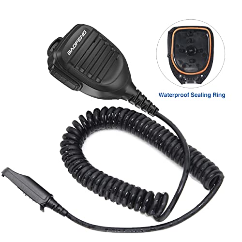 BAOFENG IP54 Waterproof Speaker Microphone Handheld Remote Shoulder Mic UV-9R UV-9R Plus UV-9RPRO UV-9G GMRS-9R UV-XR GT-3WP BF-A58 BF-9700 R760 Ham Waterproof Two Way Radio