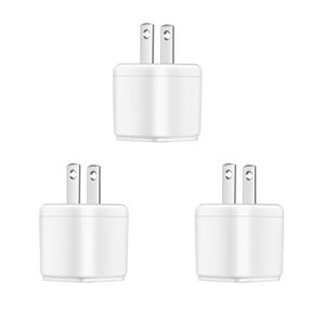 usb wall charger block,zlonxun 3-pack 5v charger plug charging cube compatible with iphone, ipod,watch,ereader and more (3 pack)