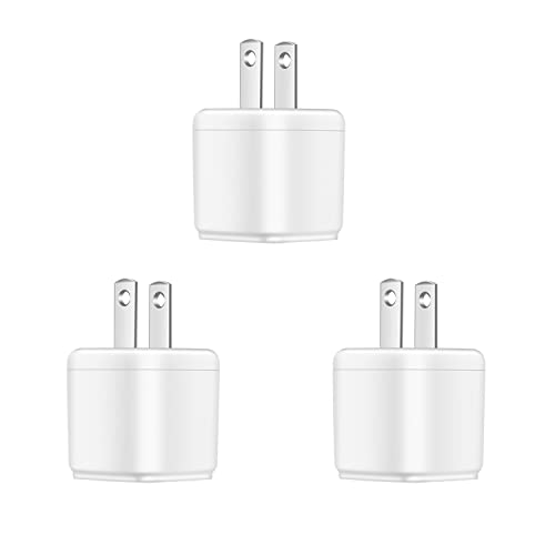 USB Wall Charger Block,ZLONXUN 3-Pack 5V Charger Plug Charging Cube Compatible with iPhone, iPod,Watch,eReader and More (3 Pack)