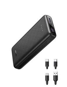 ugreen portable charger 20000mah – pd 20w power bank fast charging including 2 usb-c cables, compatible with samsung galaxy s23/s22/s21/s20/s10, iphone 14/iphone 13/iphone 12 series/ipad