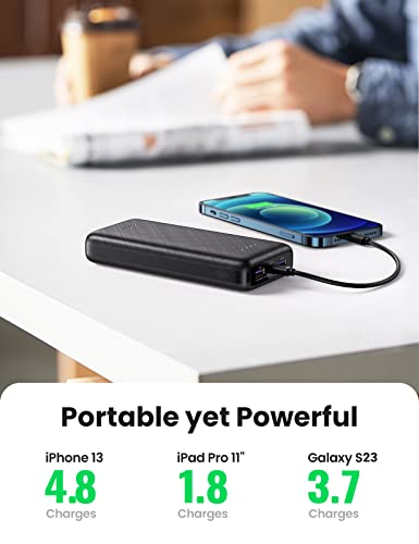 UGREEN Portable Charger 20000mAh - PD 20W Power Bank Fast Charging Including 2 USB-C Cables, Compatible with Samsung Galaxy S23/S22/S21/S20/S10, iPhone 14/iPhone 13/iPhone 12 Series/iPad